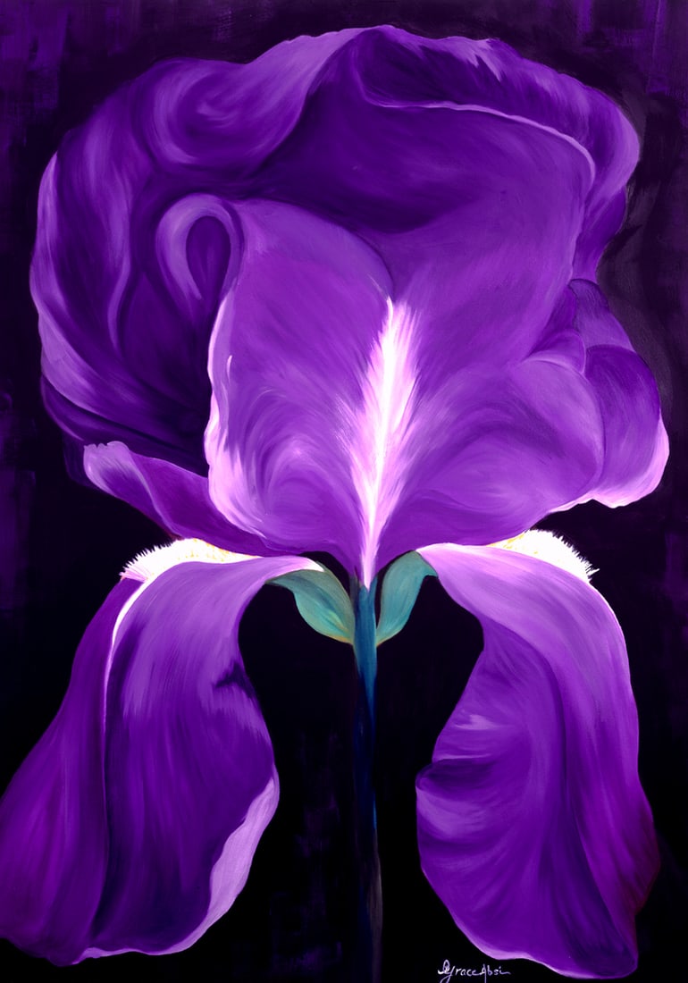 Grace Absi Iris 2001 Oil Painting on Canvas (1 of 1)