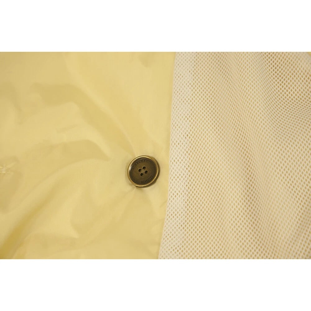 Burberry Light Yellow Polyamide Raincoat Mac Trench Jacket Coat size US8, UK10 - 6