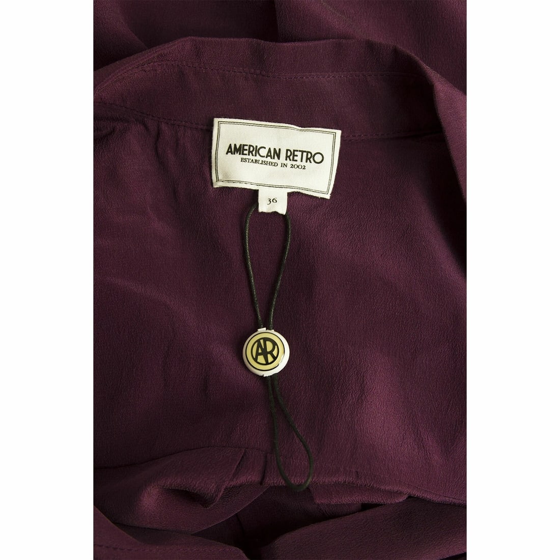 American Retro Purple100% Silk Sleeveless Button Shirt Top Blouse – Sz 36 - 5