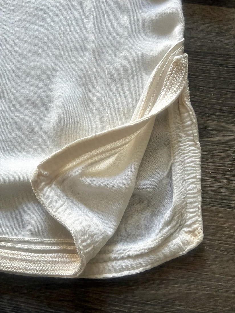 Vintage 1970s White Cotton Moroccan Blouse Sz S - 8