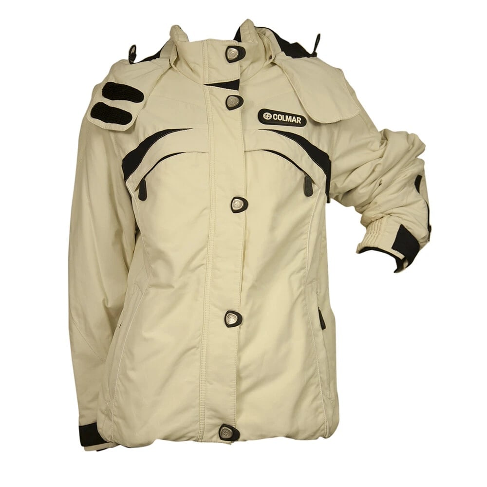 Colmar White Ski Winter Hooded Zipper Jacket size 42 - 7