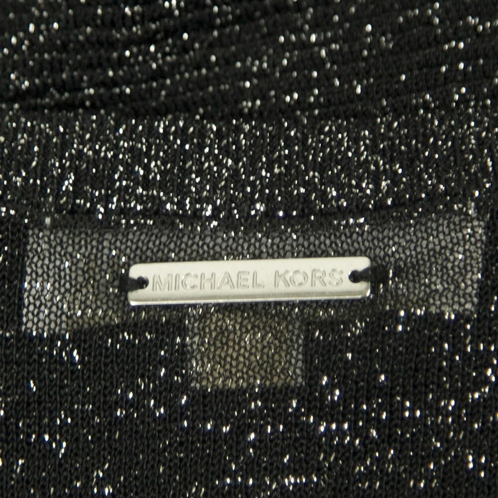 Michael by Michael Kors Black Glittery Sheer Back Sleeveless Tank Top size L - 4