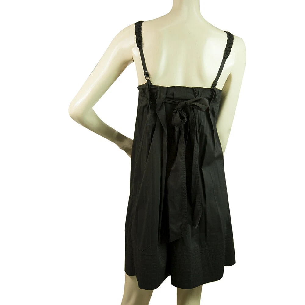 BCBG Max Azria Black Crochet Knit Bust Straps Mini Length Dress size 0 - 2