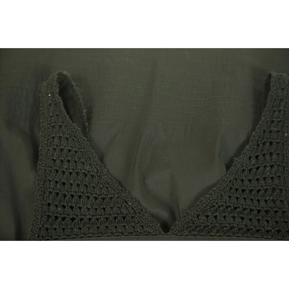 BCBG Max Azria Black Crochet Knit Bust Straps Mini Length Dress size 0 - 4