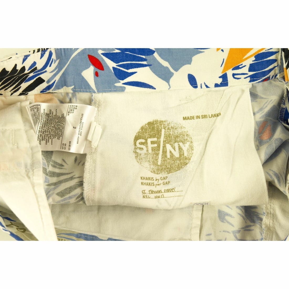 Gap Khakis Sunkissed Blue White Floral Shorts Pants Trousers - Size 2 - 4