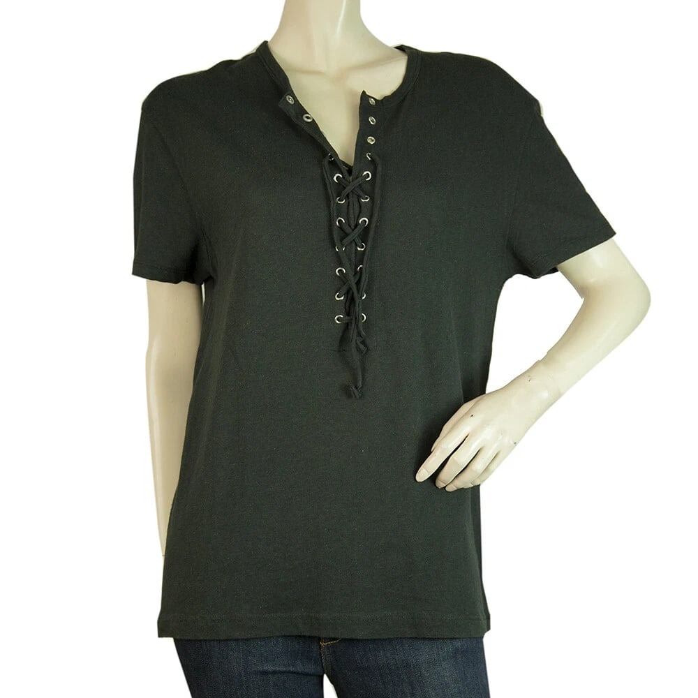Zoe Karssen Black Criss- Cross Tie Front Woman's T- Shirt Top size S: Title:Zoe Karssen Black Criss- Cross Tie Front Woman's T- Shirt Top size S Description:Zoe Karssen Black Criss- Cross Tie Front Womans T- Shirt Top size S For every day comfort without lacking style,