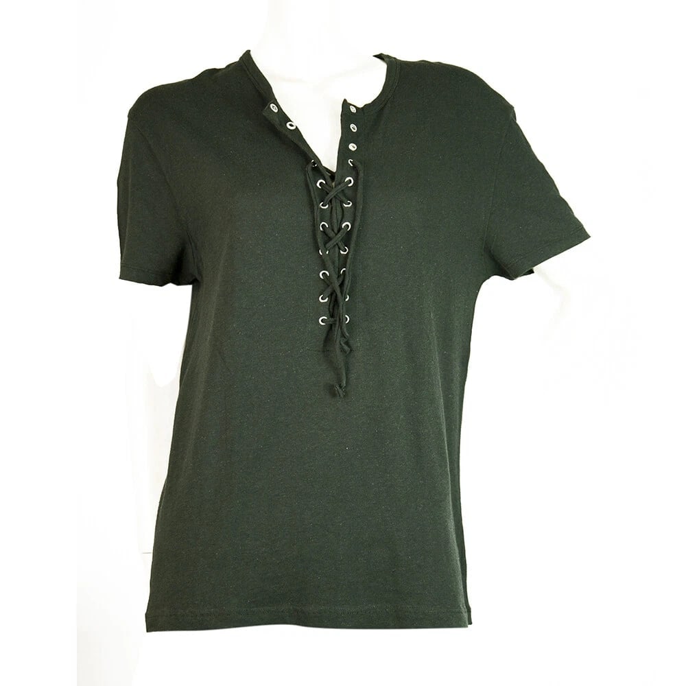 Zoe Karssen Black Criss- Cross Tie Front Woman's T- Shirt Top size S - 5