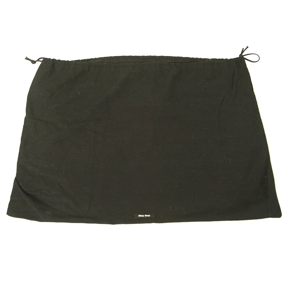 Miu Miu gray distressed leather medium sized clutch bag with gunmetal hardware - 9