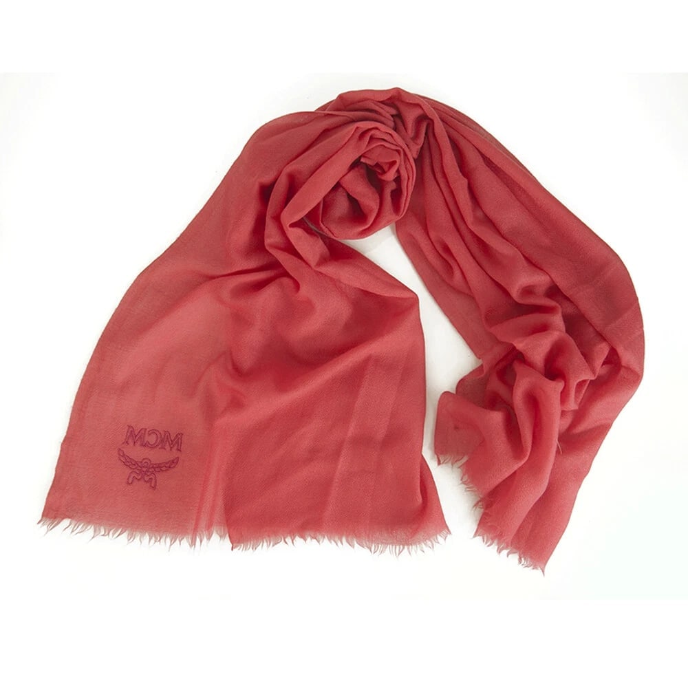 MCM Fuchsia Cashmere Wool Large Scarf Pashmina Shawl - 2