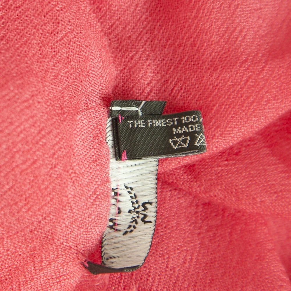 MCM Fuchsia Cashmere Wool Large Scarf Pashmina Shawl - 6