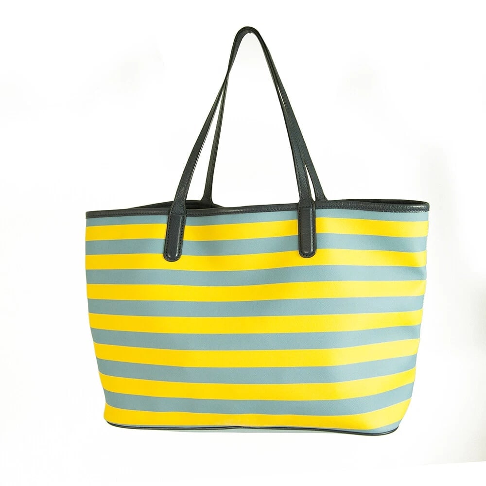 Marc by Marc Jacobs Yellow Blue Floral Canvas Shopper Tote Shoulder Bag Handbag - 2