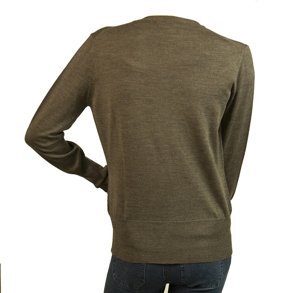 Joop! Brown 100% Merino Wool Knit Short Six Buttons Cardigan Cardi sz 38 - 2