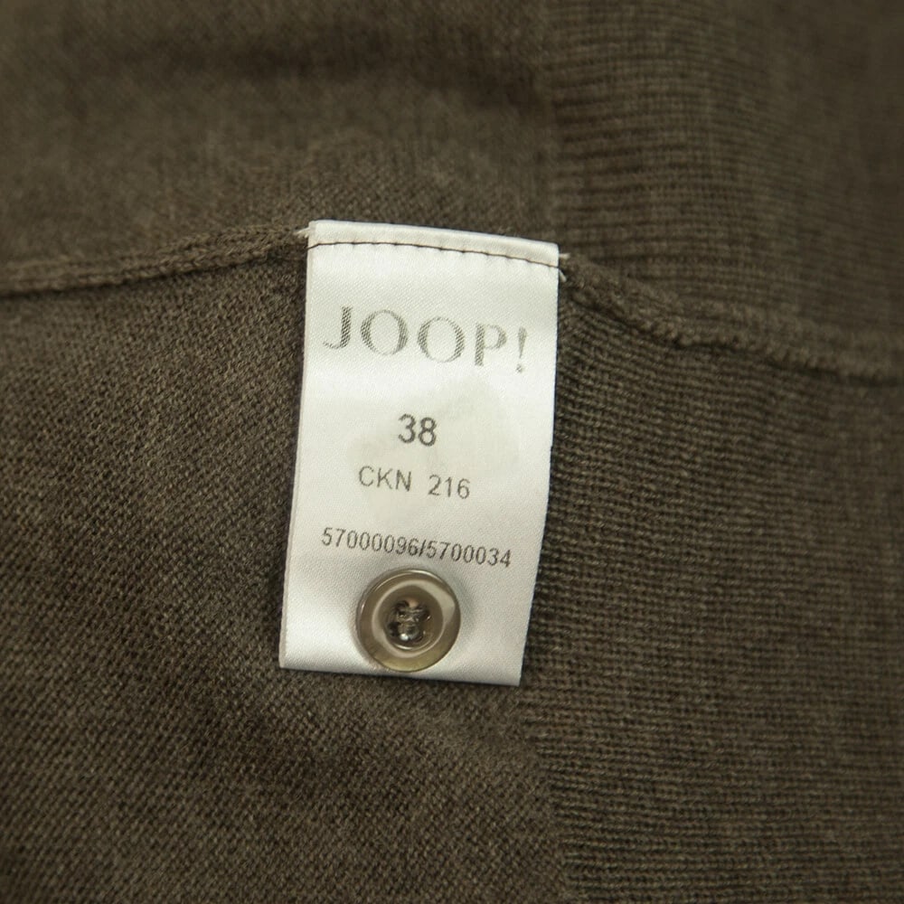 Joop! Brown 100% Merino Wool Knit Short Six Buttons Cardigan Cardi sz 38 - 5