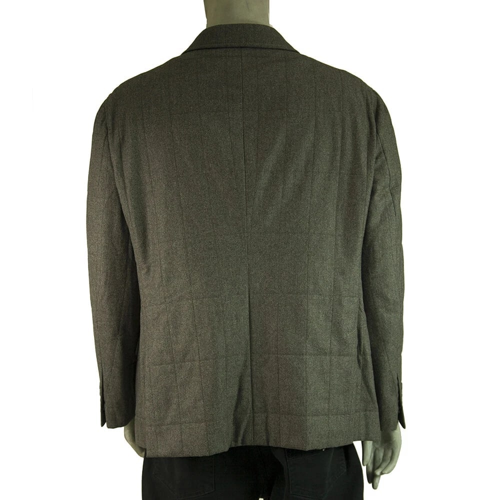 Ermenegildo Zegna Gray Wool Silk Cashmere Button Front Men's Jacket size 7- 58 C - 2