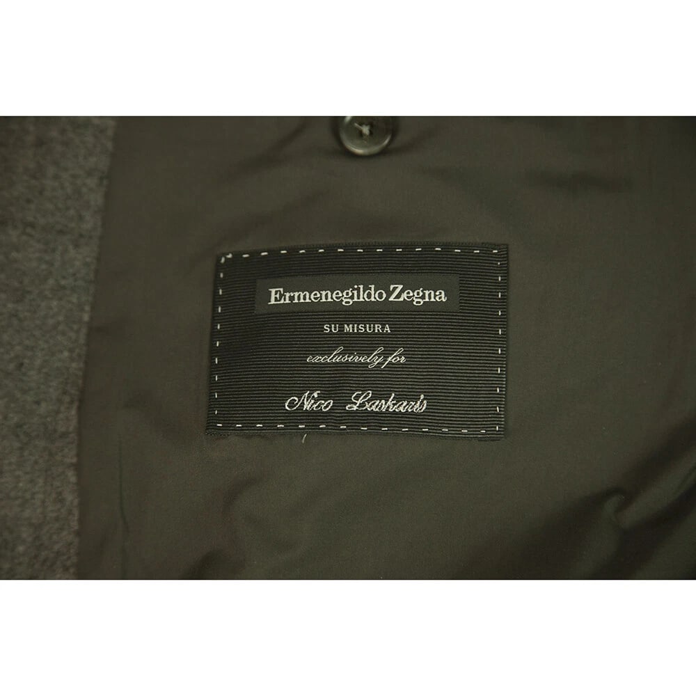 Ermenegildo Zegna Gray Wool Silk Cashmere Button Front Men's Jacket size 7- 58 C - 3