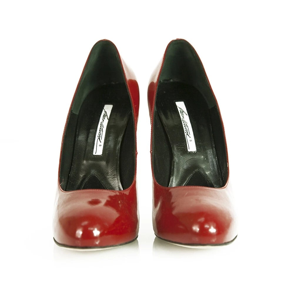 Brian Atwood Red Patent Leather High Heel Pumps Shoes size Eur 40.5 - 5
