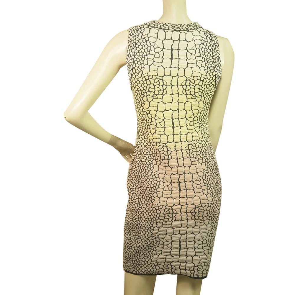 M Missoni Multicolor Crocodile Pattern Sleeveless Mini Length Bodycon Dress 40 - 2