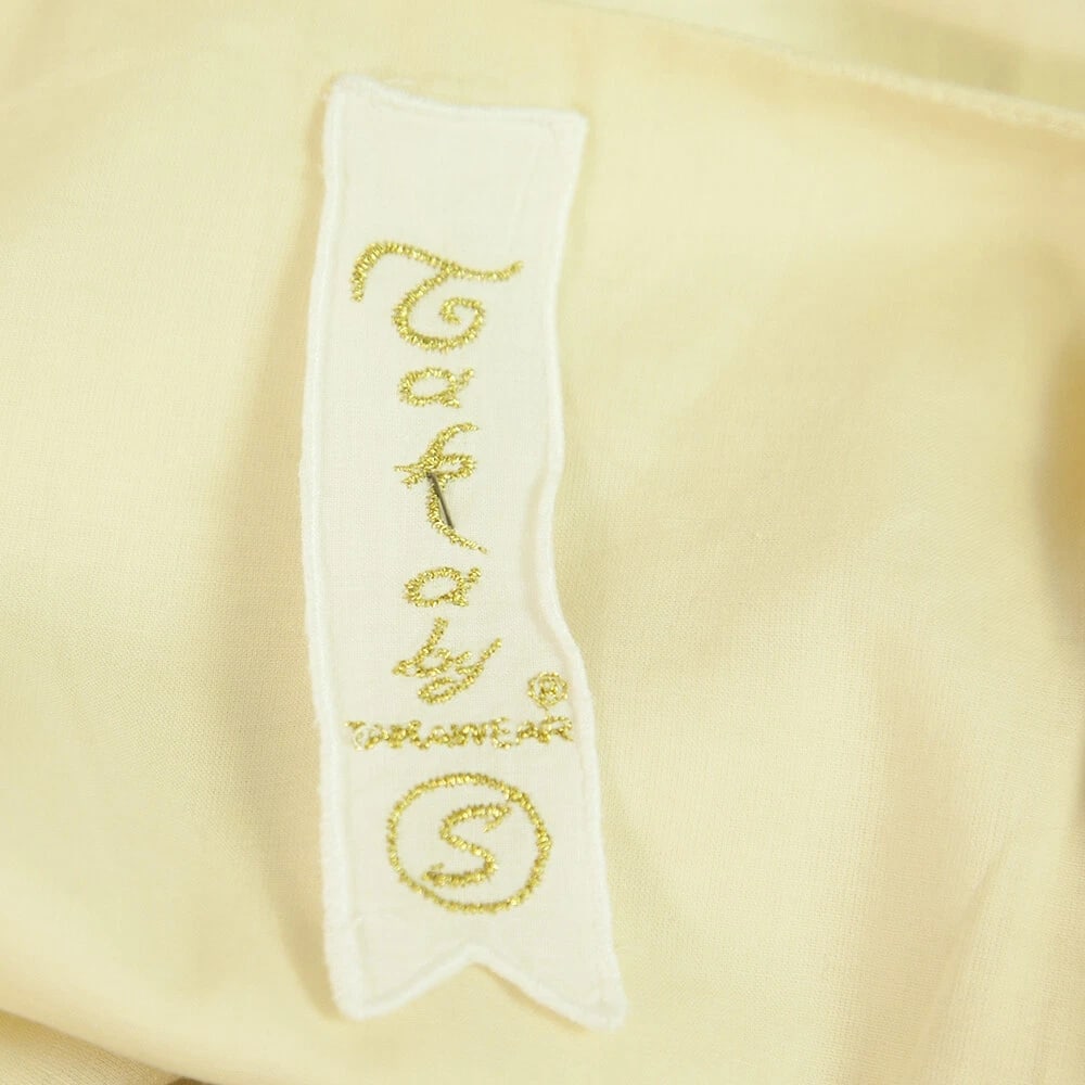 Taka by Takawear Cream & Paisleys Spaghetti Straps Knee Length Dress size S - 3