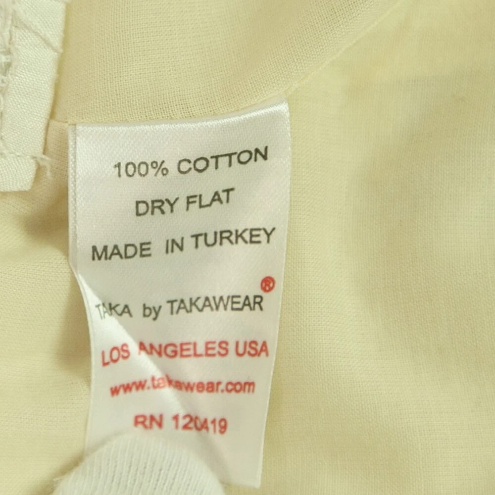 Taka by Takawear Cream & Paisleys Spaghetti Straps Knee Length Dress size S - 5