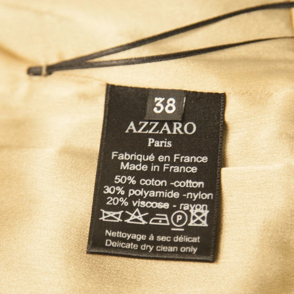 Azzaro Black Floral Lace Sleeveless Knee Length Cocktail Evening dress sz 38 - 4