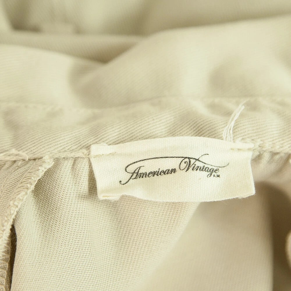 American Vintage Cream Soft Lyocell Short Sleeve Belted Overall Jumpsuit size S - 3