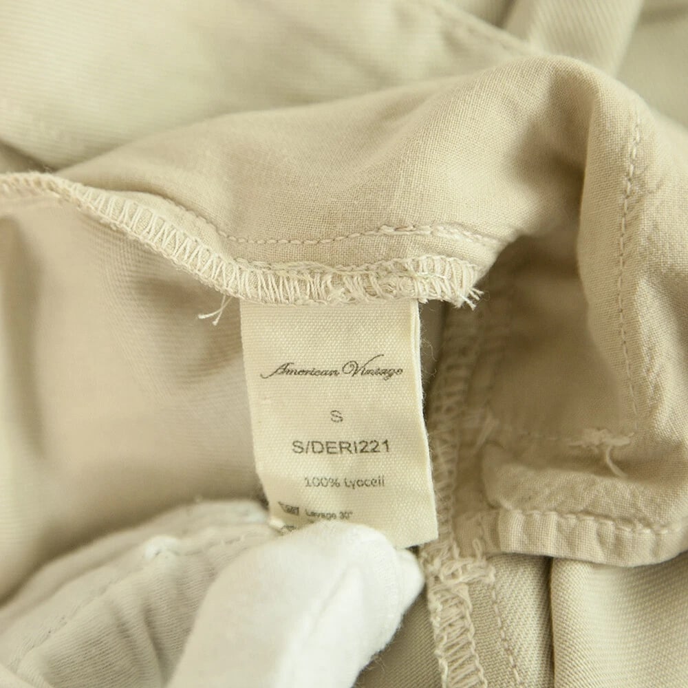 American Vintage Cream Soft Lyocell Short Sleeve Belted Overall Jumpsuit size S - 5