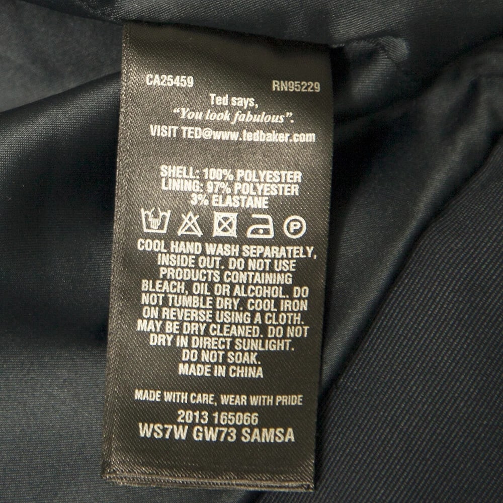 Ted Baker Blue Floral Sleeveless Back Zipper Polyester Crop Top Blouse size 2 - 4