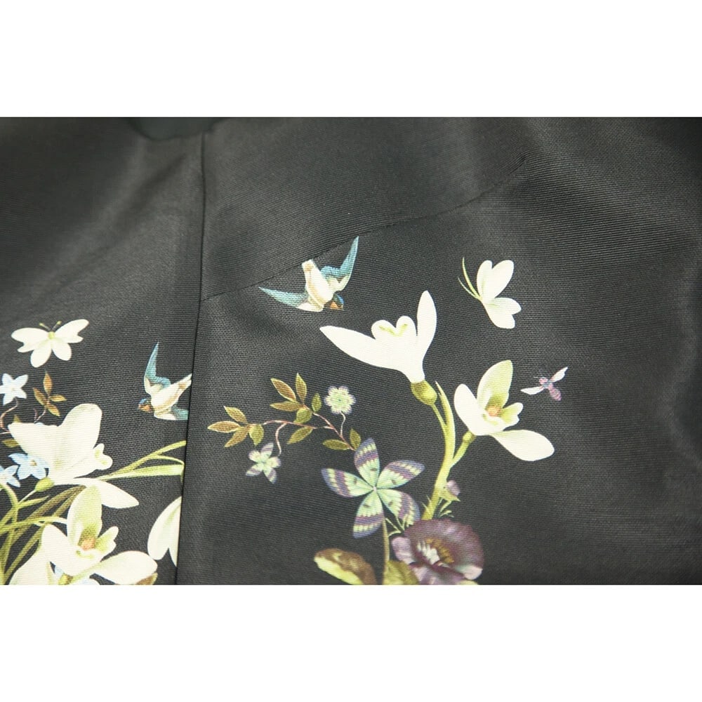 Ted Baker Blue Floral Sleeveless Back Zipper Polyester Crop Top Blouse size 2 - 5