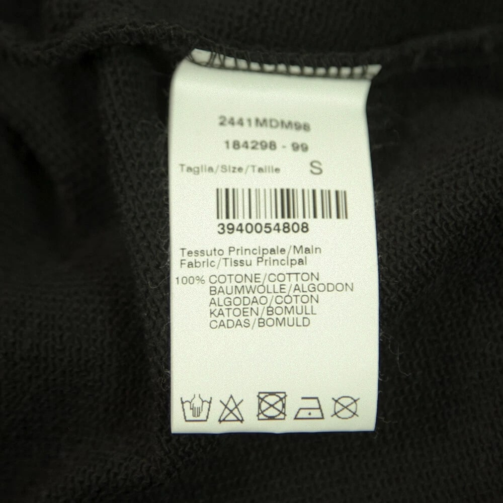 MSGM Black Long Wide Sleeves w. Lace Cotton Crop Top Sweater size S - 4