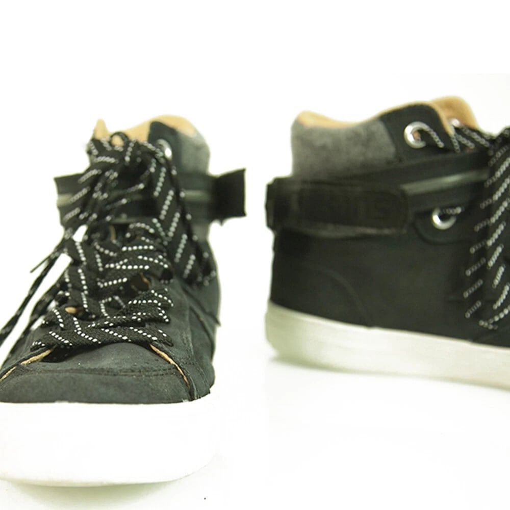 Converse Cons All Star Men's Black Leather Gray Padded Sneakers Trainers 8.5 - 9