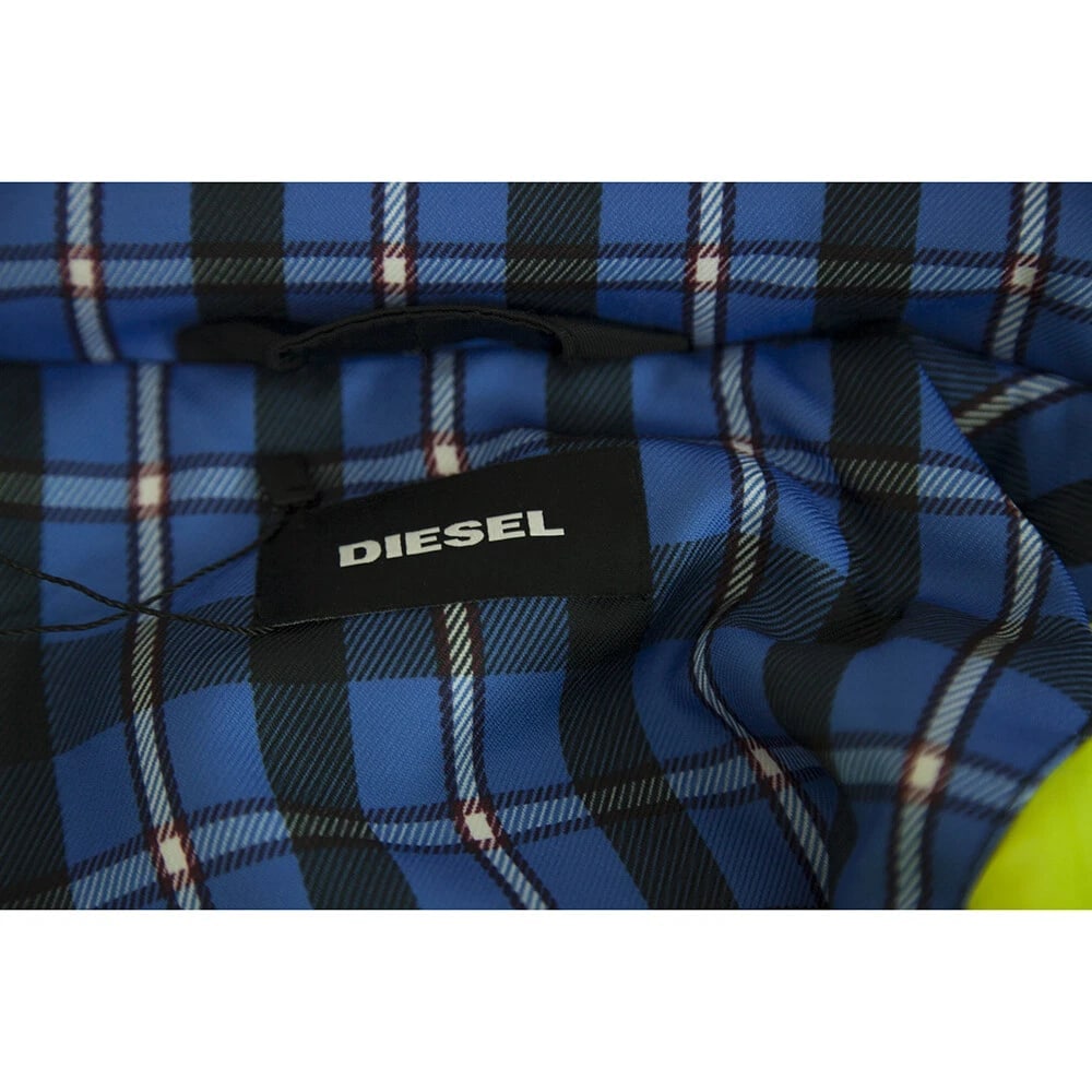 Diesel Man Blue Zipper Front Hooded Parka Convertible Nylon Jacket size M - 3