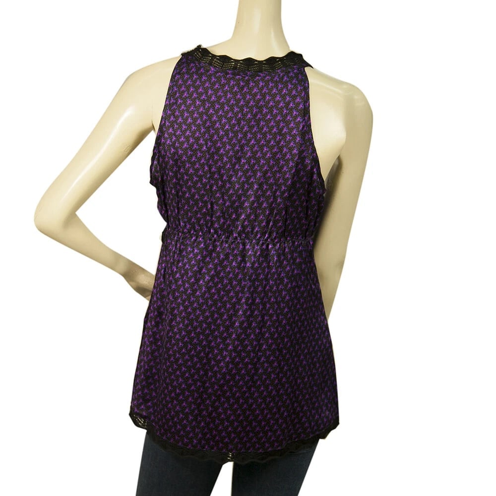 Kristina Ti KTI Floral 100% Silk Multicolor Cami Top Sleeveless Blouse size 42 - 2