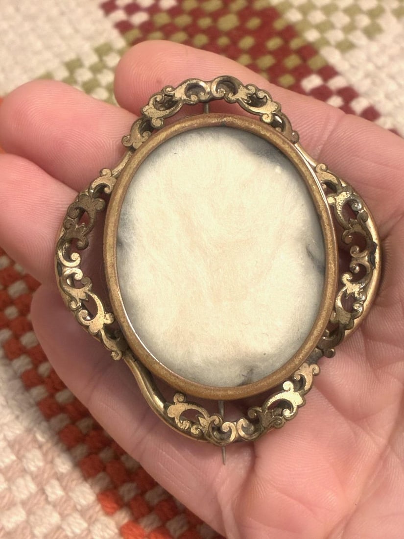 Vintage 1880s Mourning Brooch Antique Victorian Jewelry - 2