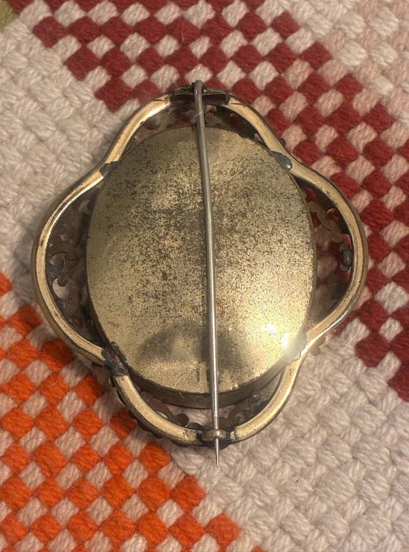 Vintage 1880s Mourning Brooch Antique Victorian Jewelry - 6