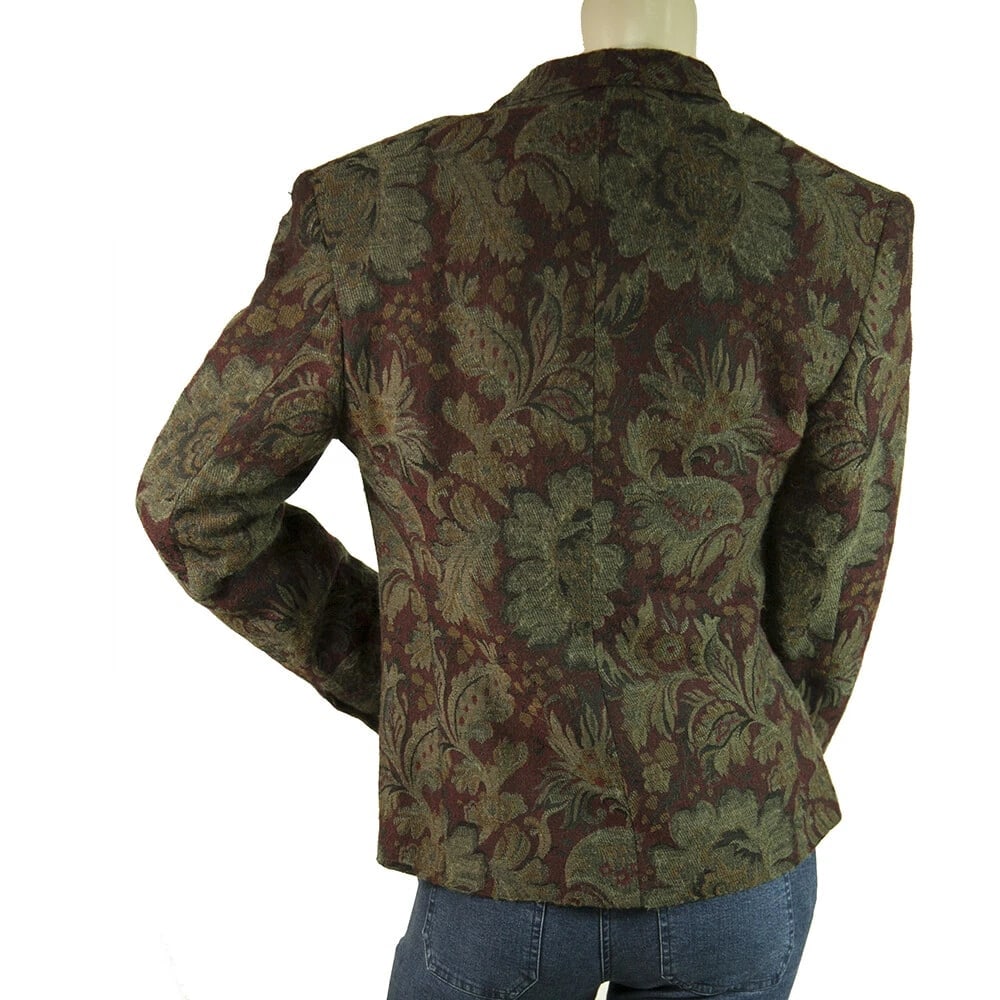 Mariano Rubinacci for RITSI Paisley One Button Blazer Wool Silk Jacket 42 - 2