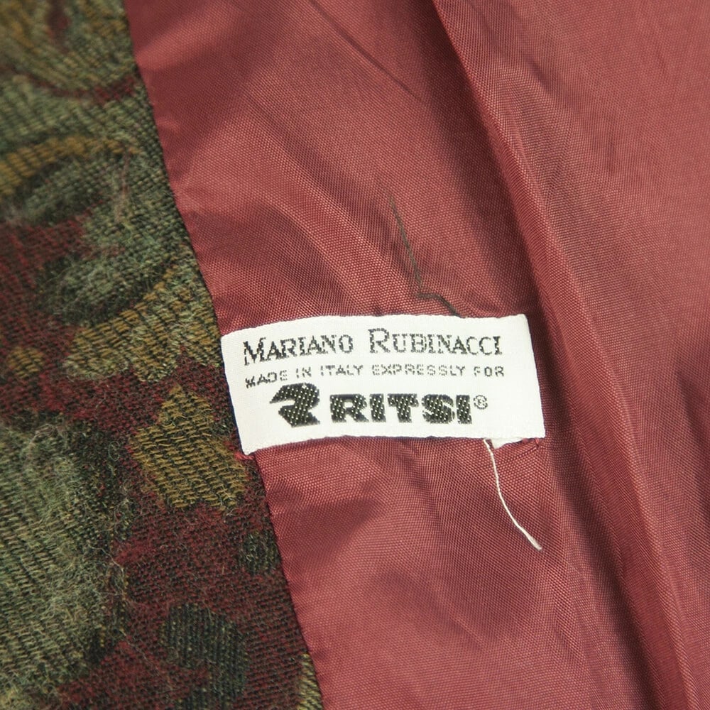 Mariano Rubinacci for RITSI Paisley One Button Blazer Wool Silk Jacket 42 - 3
