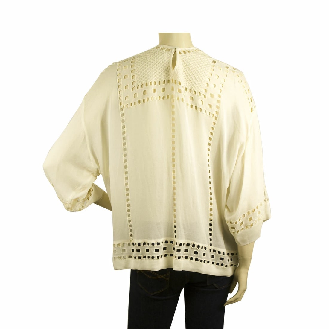 Isabel Marant Etoile Vanilla Crean Lace Tunic 3/ 4 Sleeves Blouse Top size 38 - 2
