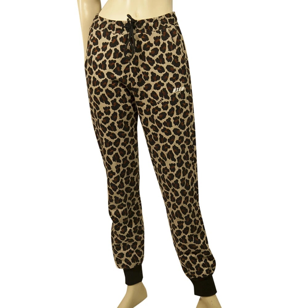 MSGM Animal Leopard Print Hoodie Top Sweat Pants Cotton Lounge Set (S - XS) - 7