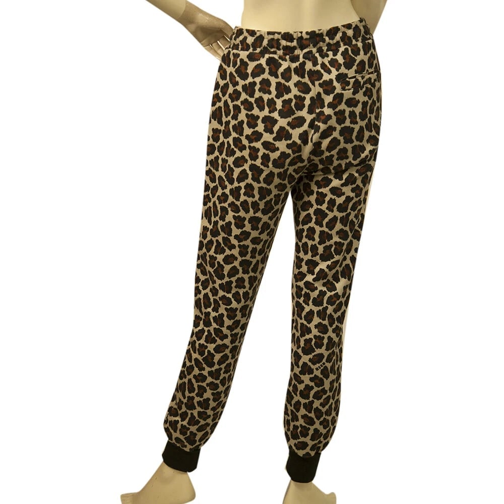 MSGM Animal Leopard Print Hoodie Top Sweat Pants Cotton Lounge Set (S - XS) - 8