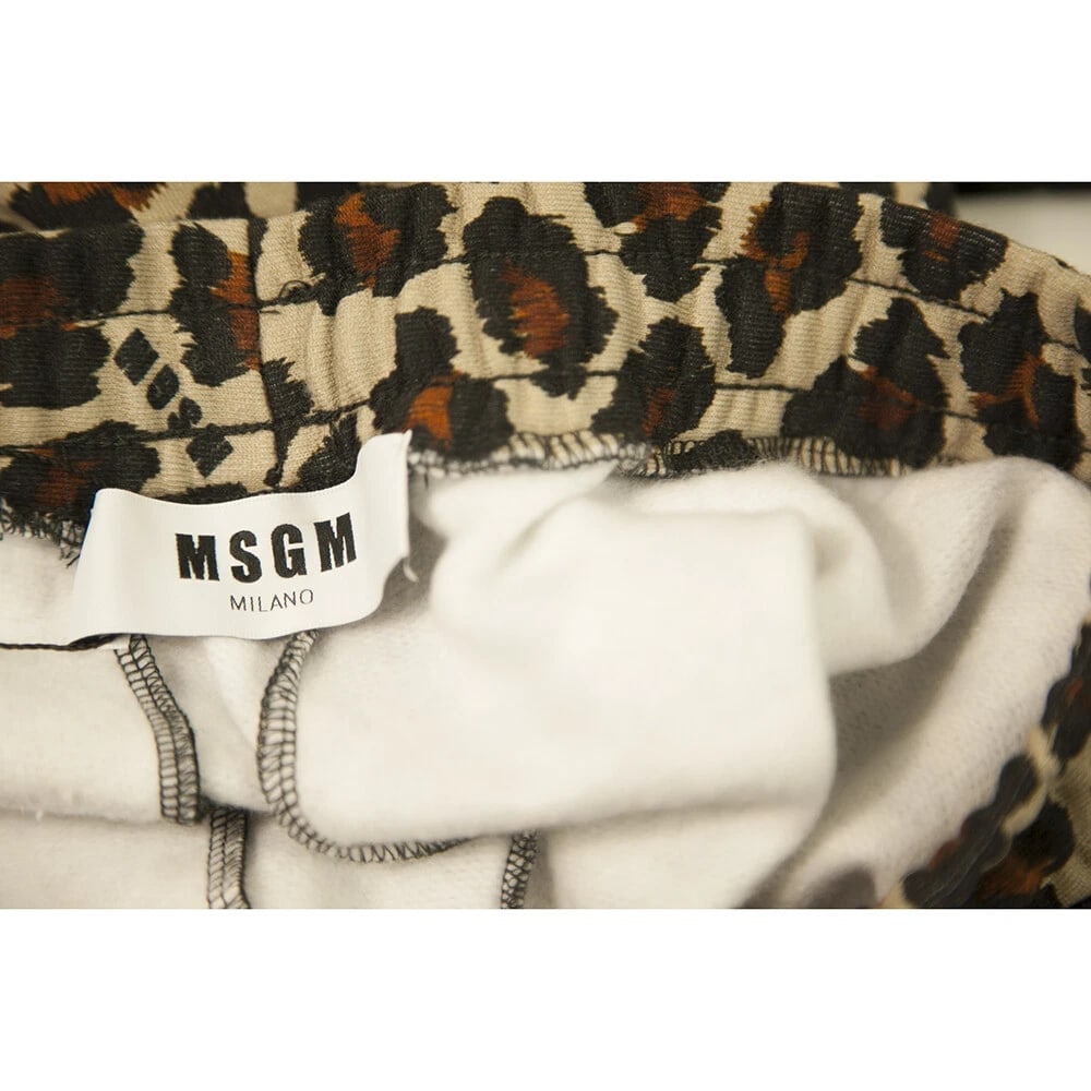 MSGM Animal Leopard Print Hoodie Top Sweat Pants Cotton Lounge Set (S - XS) - 9