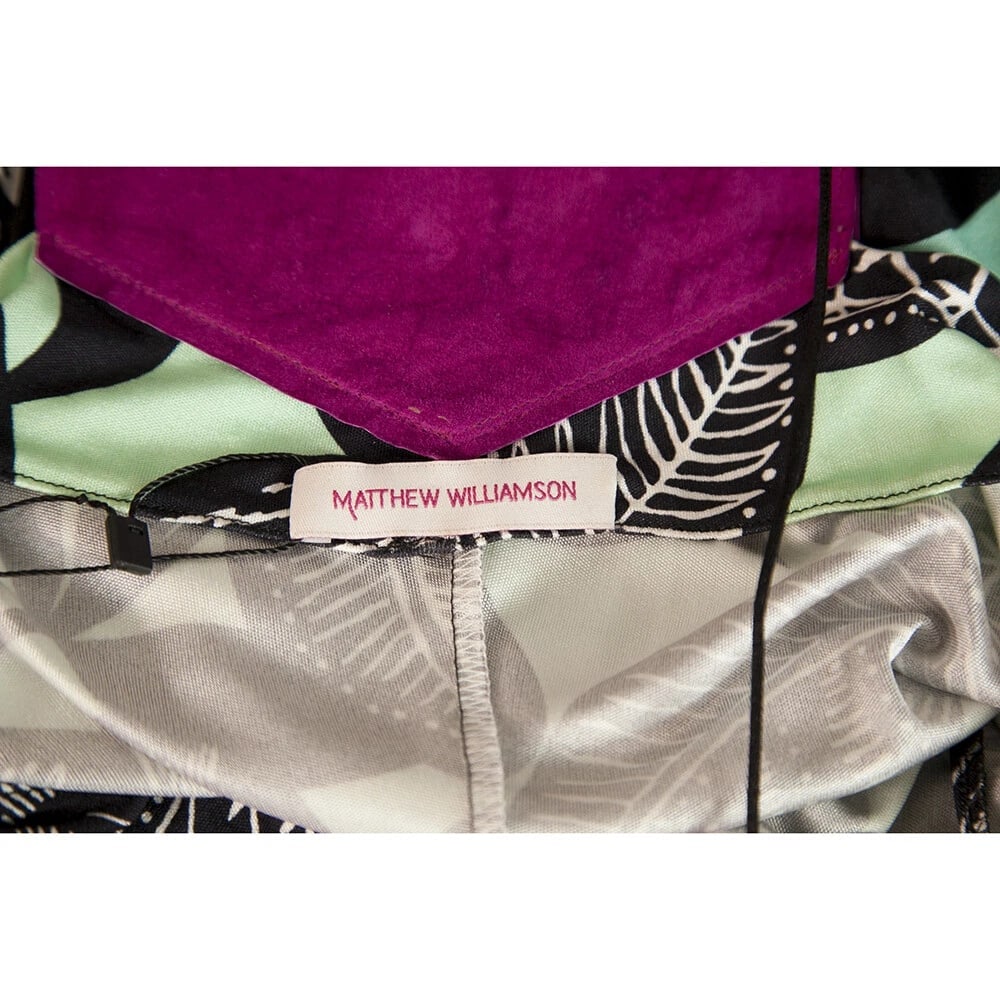 Matthew Williamson Ethnic Print Silk Sleeveless Halter Mini Summer Dress size 8 - 3