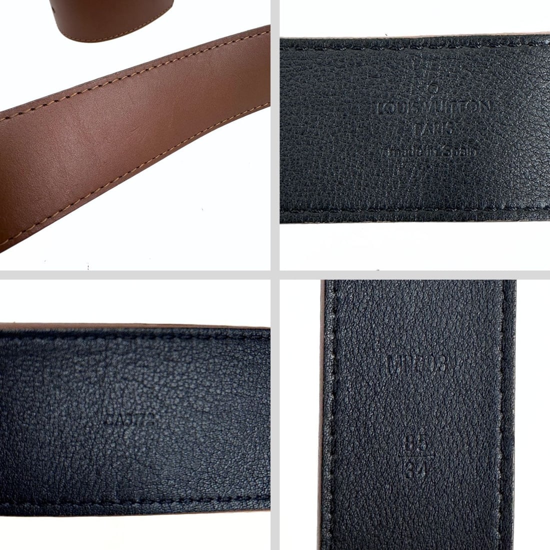 LOUIS VUITTON brown leather women's belt - 8