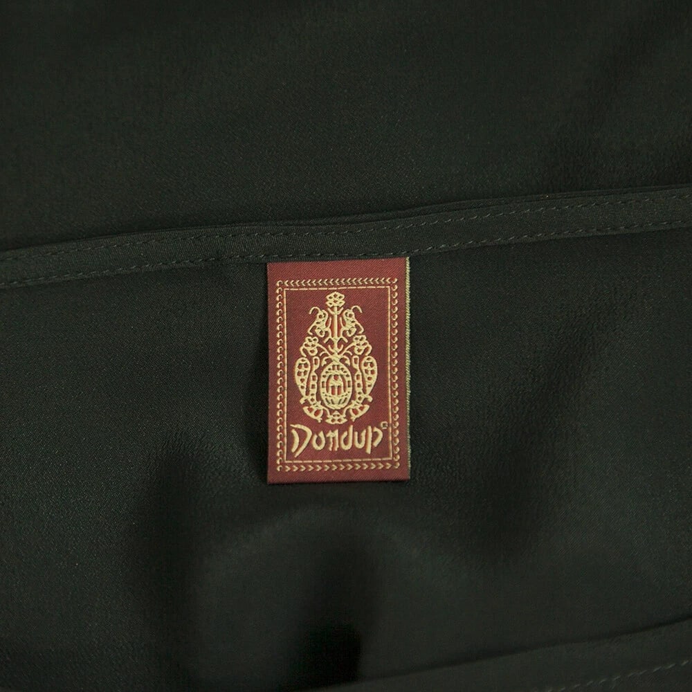 Dondup Black Long Sleeves Silky Blouse Long Length Top size 42 - 3