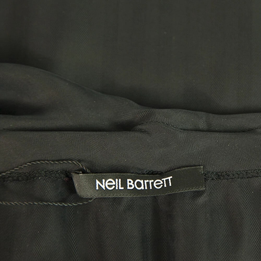 Neil Barrett Black Off Shoulders Ruffled Loose Mini Dress size S - 3