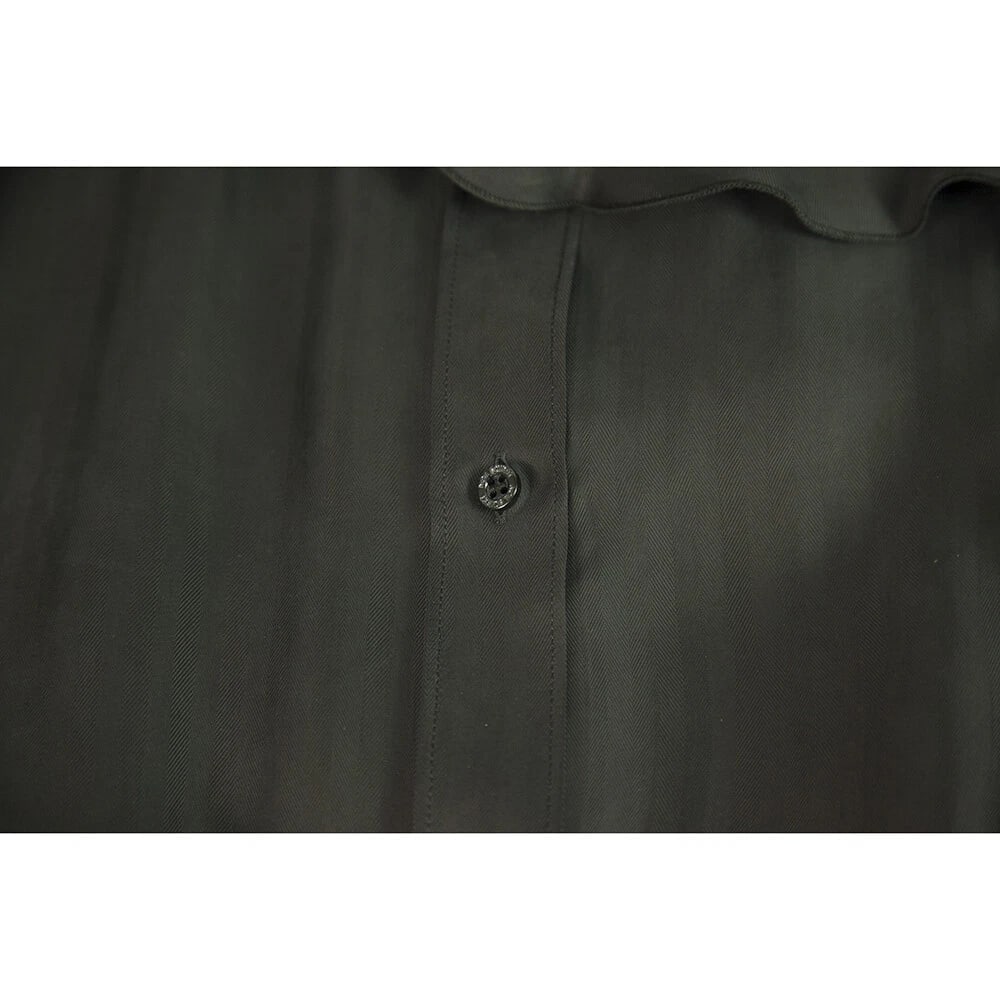 Neil Barrett Black Off Shoulders Ruffled Loose Mini Dress size S - 5