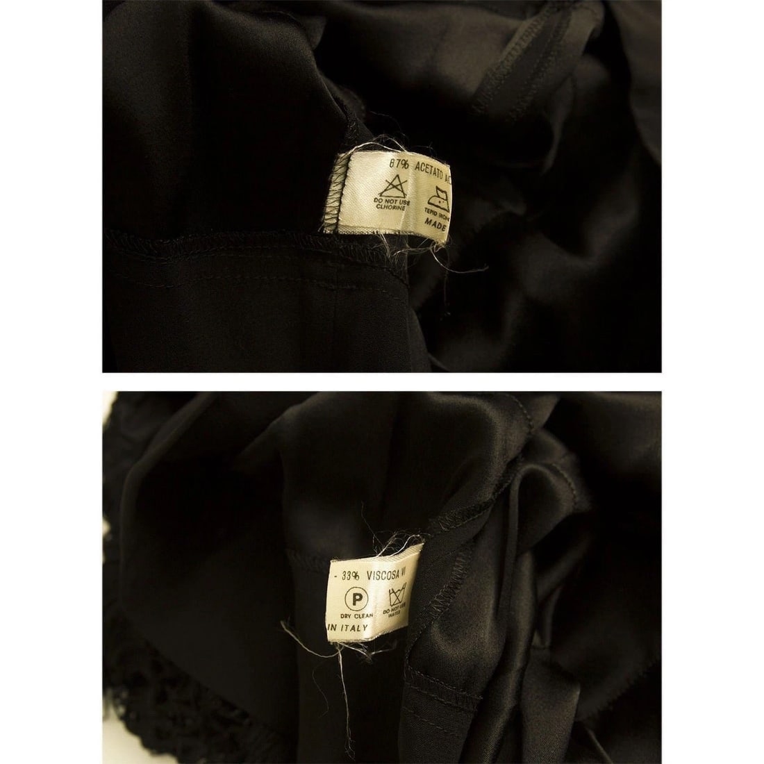 Moschino Couture Vintage Black Fringe Sleeveless Top Skirt Set 42 44 - 9