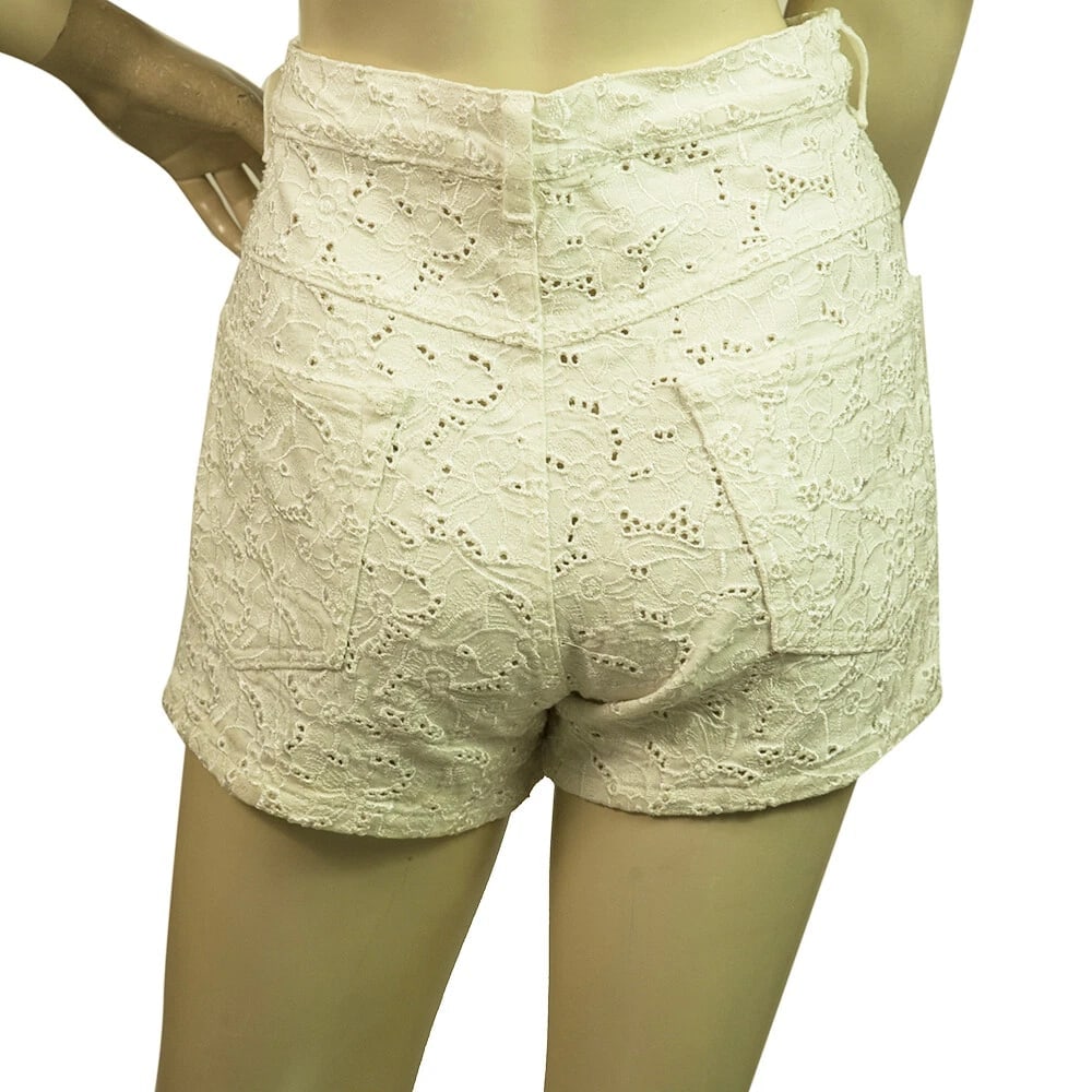 Isabel Marant Etoile Cream Broderie Lace Summer Shorts Pants size 38 - 2