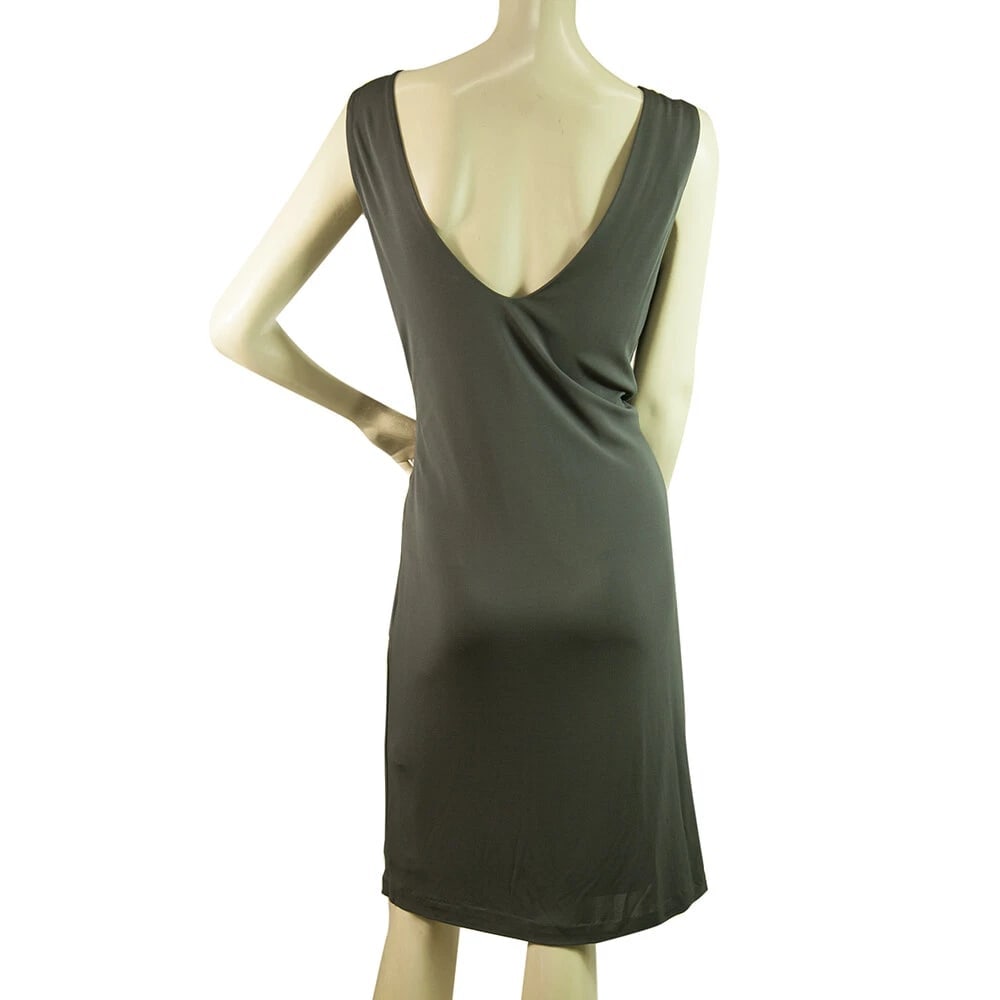 Halston Heritage Gray Sleeveless Twist Knot Knee Length Dress size 6 - 2