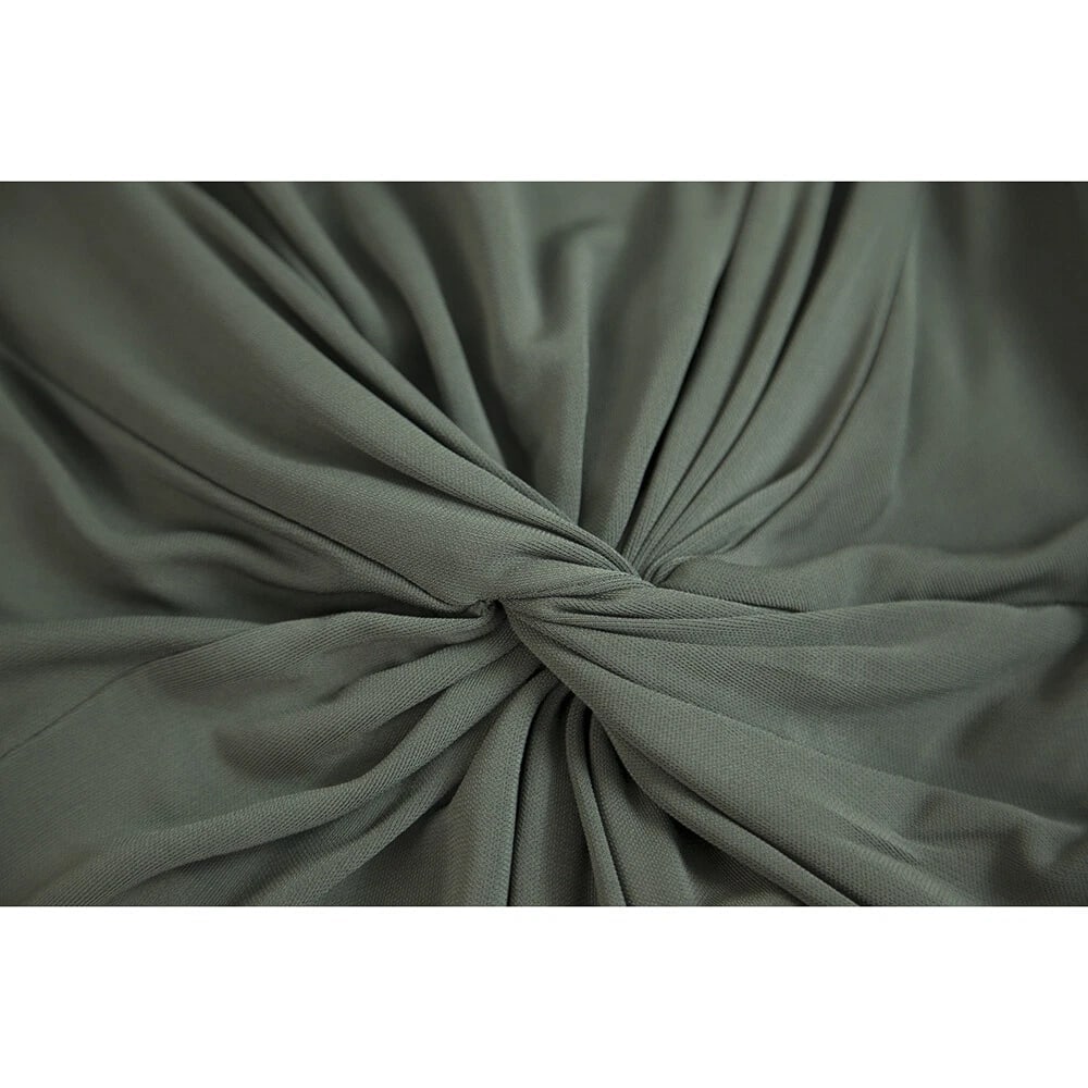 Halston Heritage Gray Sleeveless Twist Knot Knee Length Dress size 6 - 5