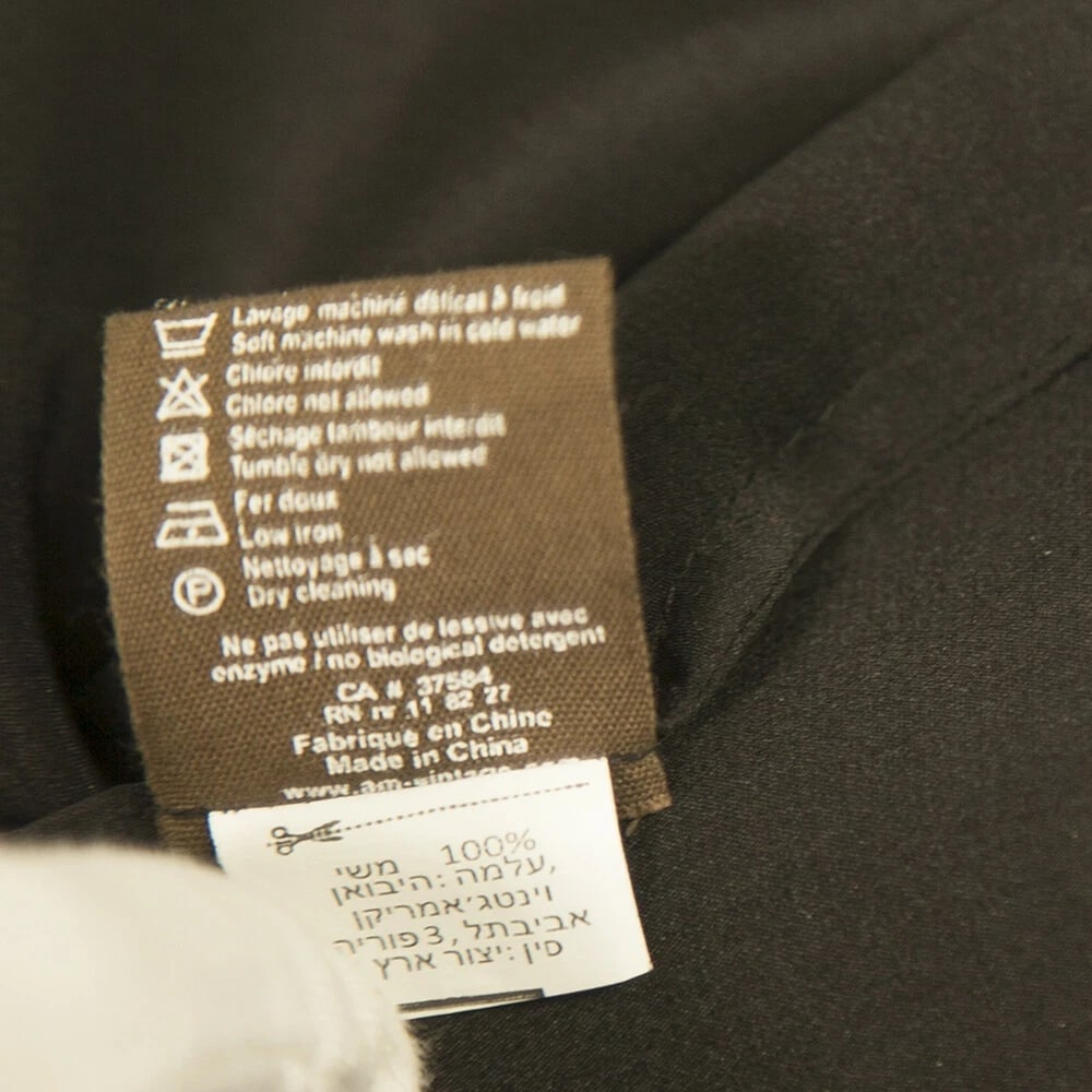 American Vintage Black 100% Silk Basic Tank Top Sleeveless T-Shirt sz S - 5